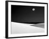 Nighttime with Full Moon Over the Desert, White Sands National Monument, New Mexico, USA-Jim Zuckerman-Framed Photographic Print