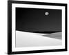 Nighttime with Full Moon Over the Desert, White Sands National Monument, New Mexico, USA-Jim Zuckerman-Framed Photographic Print