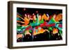 Nightwalk, 2013, acrylic, painting-null-Framed Giclee Print