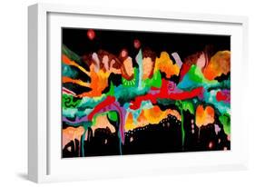 Nightwalk, 2013, acrylic, painting-null-Framed Giclee Print