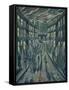 Nightwalkers  2020 (sited gesso on wood)-PJ Crook-Framed Stretched Canvas