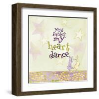 Nighty Night Bunny - You Make My Heart Dance-Robbin Rawlings-Framed Art Print