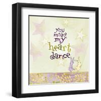 Nighty Night Bunny - You Make My Heart Dance-Robbin Rawlings-Framed Art Print