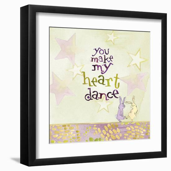 Nighty Night Bunny - You Make My Heart Dance-Robbin Rawlings-Framed Art Print