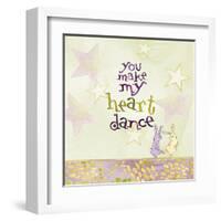 Nighty Night Bunny - You Make My Heart Dance-Robbin Rawlings-Framed Art Print