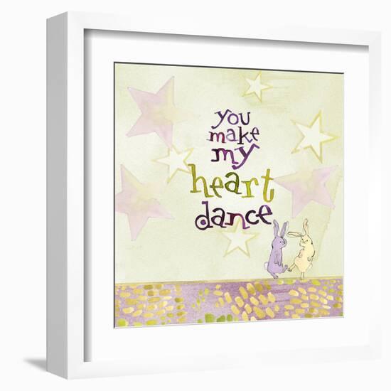 Nighty Night Bunny - You Make My Heart Dance-Robbin Rawlings-Framed Art Print