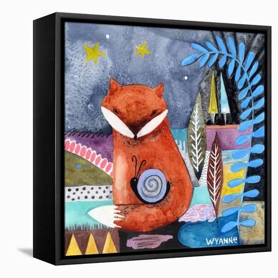 Nighty Nite Fox-Wyanne-Framed Stretched Canvas