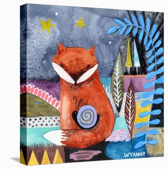 Nighty Nite Fox-Wyanne-Stretched Canvas