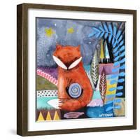 Nighty Nite Fox-Wyanne-Framed Giclee Print