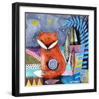 Nighty Nite Fox-Wyanne-Framed Giclee Print