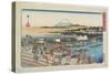 Nihon-Bashi Bridge-Utagawa Hiroshige-Stretched Canvas