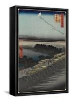 Nihon Embankment, Yoshiwara, April 1857-Utagawa Hiroshige-Framed Stretched Canvas