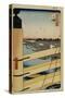 Nihonbashi and Edobashi Bridges (One Hundred Famous Views of Ed), 1856-1858-Utagawa Hiroshige-Stretched Canvas