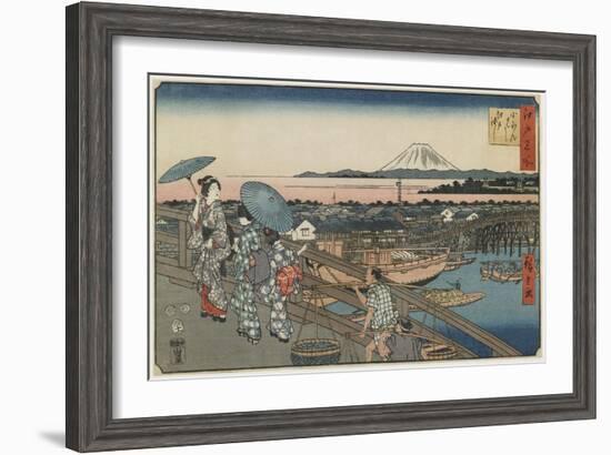 Nihonbashi Bridge and Edo Bridge, November 1853-Utagawa Hiroshige-Framed Giclee Print