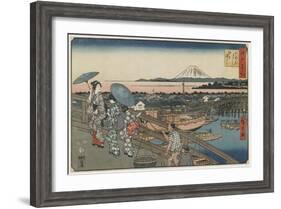 Nihonbashi Bridge and Edo Bridge, November 1853-Utagawa Hiroshige-Framed Giclee Print