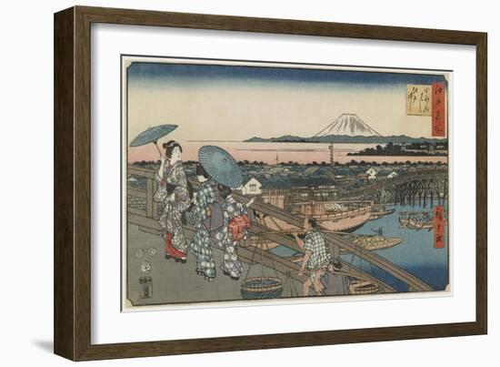 Nihonbashi Bridge and Edo Bridge, November 1853-Utagawa Hiroshige-Framed Giclee Print