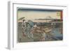 Nihonbashi Bridge and Edo Bridge, November 1853-Utagawa Hiroshige-Framed Giclee Print