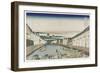 Nihonbashi Bridge in Edo, 1830-33 (Colour Woodblock Print)-Katsushika Hokusai-Framed Giclee Print