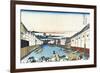 Nihonbashi Bridge in Edo-Katsushika Hokusai-Framed Giclee Print