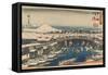 Nihonbashi, Clearing after Snow-Ando Hiroshige-Framed Stretched Canvas