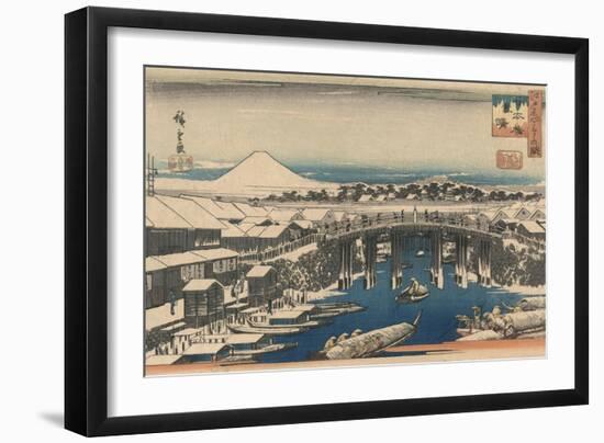 Nihonbashi, Clearing after Snow-Ando Hiroshige-Framed Giclee Print