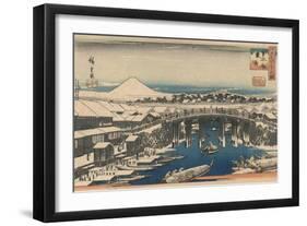 Nihonbashi, Clearing after Snow-Ando Hiroshige-Framed Giclee Print