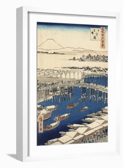 Nihonbashi, Clearing after Snow-Ando Hiroshige-Framed Giclee Print