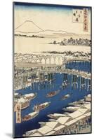 Nihonbashi, Clearing after Snow-Ando Hiroshige-Mounted Giclee Print