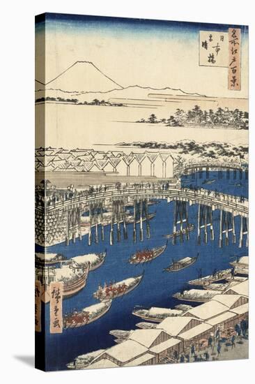 Nihonbashi, Clearing after Snow-Ando Hiroshige-Stretched Canvas
