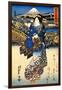 Nihonbashi in Edo, 1852-Keisai Eisen-Framed Giclee Print