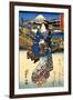 Nihonbashi in Edo, 1852-Keisai Eisen-Framed Giclee Print