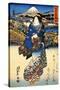 Nihonbashi in Edo, 1852-Keisai Eisen-Stretched Canvas