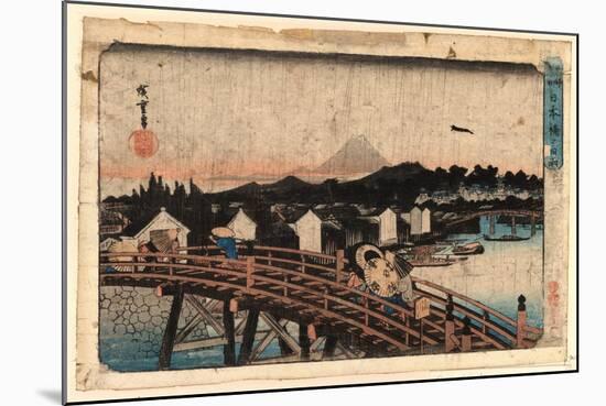 Nihonbashi No Hakuu-Utagawa Hiroshige-Mounted Giclee Print