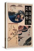 Nihonbashi Sinagawa Kawasaki-Utagawa Hiroshige-Stretched Canvas