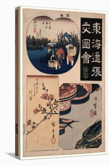 Nihonbashi Sinagawa Kawasaki-Utagawa Hiroshige-Stretched Canvas