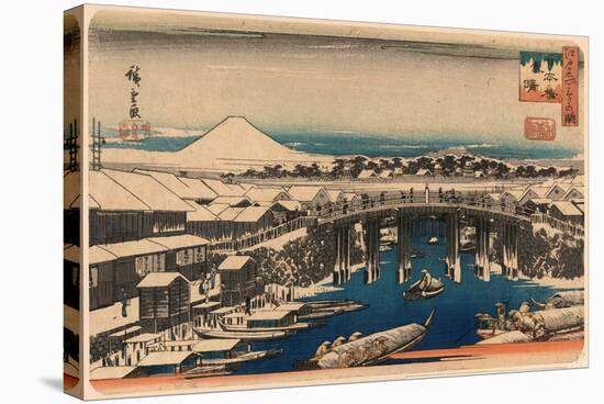 Nihonbashi Yukibare-Utagawa Hiroshige-Stretched Canvas