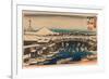 Nihonbashi Yukibare-Utagawa Hiroshige-Framed Giclee Print