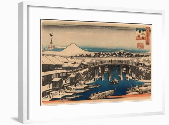 Nihonbashi Yukibare-Utagawa Hiroshige-Framed Giclee Print
