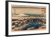 Nihonbashi Yukibare-Utagawa Hiroshige-Framed Giclee Print