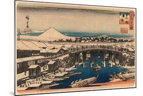 Nihonbashi Yukibare-Utagawa Hiroshige-Mounted Giclee Print