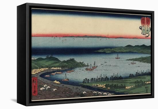 Niigata in Echigo Province, August 1858-Utagawa Hiroshige-Framed Stretched Canvas