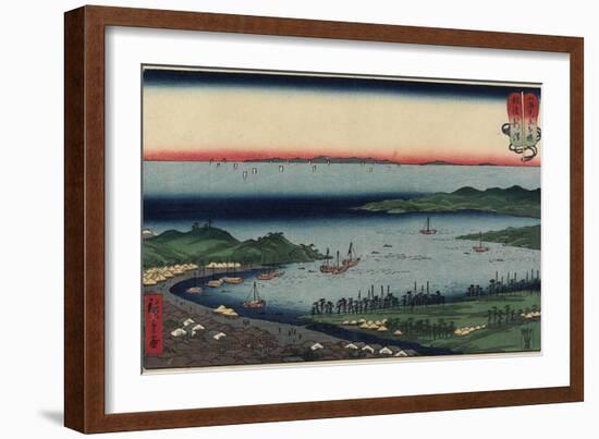 Niigata in Echigo Province, August 1858-Utagawa Hiroshige-Framed Giclee Print