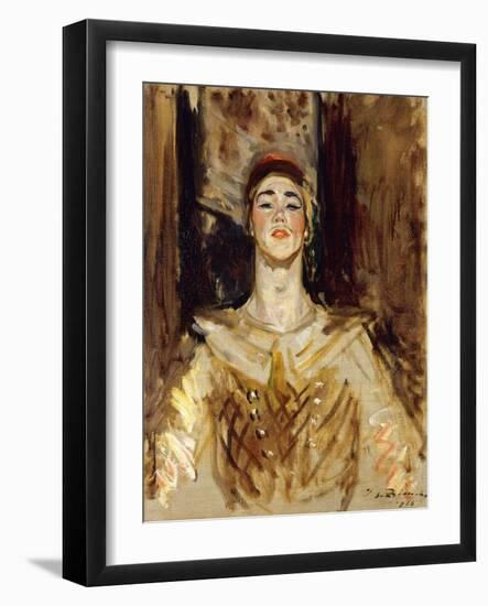 Nijinsky in Les Orientales, 1912-Jacques-emile Blanche-Framed Giclee Print