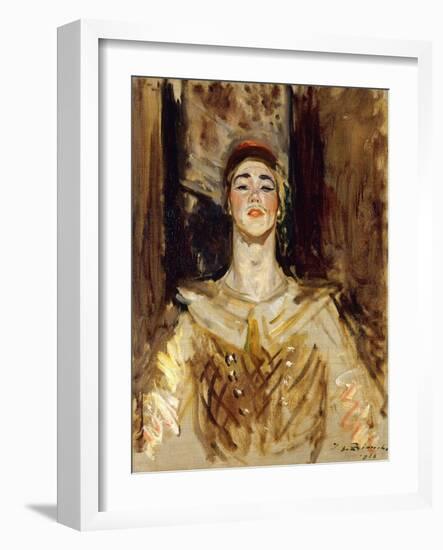 Nijinsky in Les Orientales, 1912-Jacques-emile Blanche-Framed Giclee Print