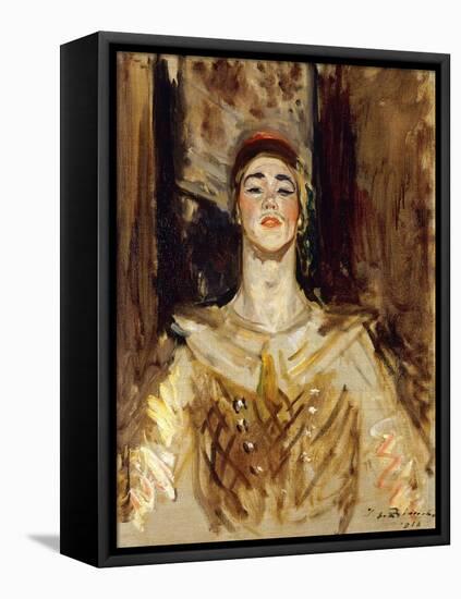 Nijinsky in Les Orientales-Jacques-Emile Blanche-Framed Stretched Canvas