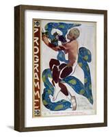 Nijinsky's Faun Costume in "L'Apres Midi D'Un Faune" by Claude Debussy-Leon Bakst-Framed Giclee Print