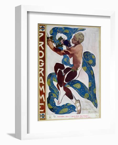 Nijinsky's Faun Costume in "L'Apres Midi D'Un Faune" by Claude Debussy-Leon Bakst-Framed Giclee Print