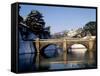 Niju-Bashi Bridge of Moat of Imperial Palace, Tokyo, Japan-null-Framed Stretched Canvas