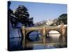 Niju-Bashi Bridge of Moat of Imperial Palace, Tokyo, Japan-null-Stretched Canvas