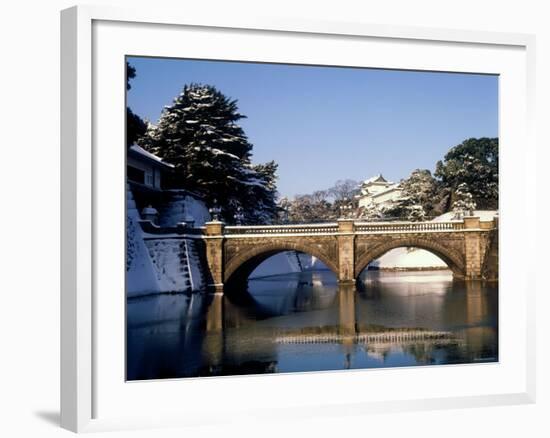 Niju-Bashi Bridge of Moat of Imperial Palace, Tokyo, Japan-null-Framed Photographic Print